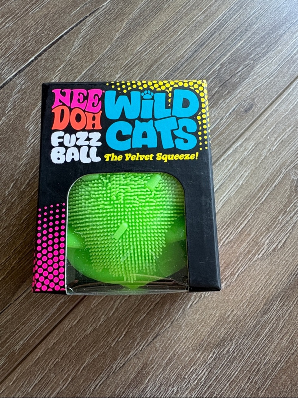 NeeDoh Wild Cats Fuzz Ball - Neon Green